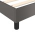 Estructura de cama box spring cuero sintético gris 80x200