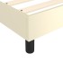 Estructura de cama box spring cuero sintético crema 140x190