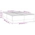 Estructura de cama box spring cuero sintético crema 140x190