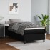 Estructura de cama box spring cuero sintético negro 100x200