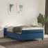 Estructura de cama box spring terciopelo azul oscuro 120x200