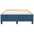 Estructura de cama box spring terciopelo azul oscuro 120x200