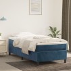 Estructura de cama box spring terciopelo azul oscuro 100x200 cm