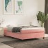 Estructura de cama box spring terciopelo rosa 140x190