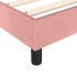 Estructura de cama box spring terciopelo rosa 140x190