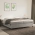 Estructura de cama box spring terciopelo gris claro 200x200