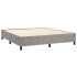 Estructura de cama box spring terciopelo gris claro 200x200