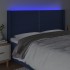 Cabecero con LED de tela azul 203x16x118/128