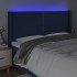 Cabecero con LED de tela azul 163x16x118/128