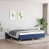 Estructura de cama box spring tela azul 160x200