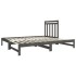 Sofá cama extraíble madera maciza de pino gris 2x(90x190)