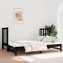 Sofá cama extraíble madera maciza de pino negro 2x(90x190)