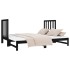 Sofá cama extraíble madera maciza de pino negro 2x(90x190)