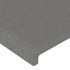 Estructura de cama con cabecero de tela gris oscuro 140x200