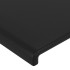 Estructura de cama con cabecero cuero sintético negro 90x200