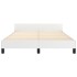 Estructura de cama cabecero cuero sintético blanco 140x200