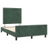 Estructura cama con cabecero terciopelo verde oscuro 120x200