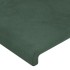 Estructura cama con cabecero terciopelo verde oscuro 120x200