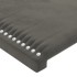 Estructura cama con cabecero terciopelo gris oscuro 120x200