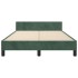 Estructura cama con cabecero terciopelo verde oscuro 120x200