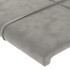 Estructura de cama con cabecero terciopelo gris claro 80x200