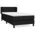 Cama box spring con colchón tela negro 90x190