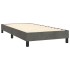 Cama box spring con colchón terciopelo gris oscuro 80x200