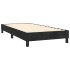 Cama box spring con colchón cuero sintético negro 90x190