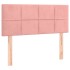 Cama box spring con colchón terciopelo rosa 90x190