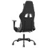 Silla gaming con reposapiés cuero sintético negro