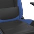 Silla gaming con reposapiés cuero sintético negro