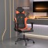 Silla gaming cuero sintético negro y