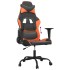 Silla gaming cuero sintético negro y