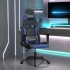 Silla gaming cuero sintético negro y