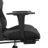 Silla gaming con reposapiés cuero sintético negro