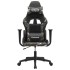 Silla gaming cuero sintético negro y