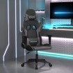 Silla gaming cuero sintético negro y gris