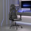 Silla gaming cuero sintético negro y gris