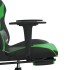 Silla gaming con reposapiés cuero sintético negro