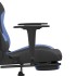 Silla gaming con reposapiés tela negro y