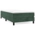 Cama box spring con colchón terciopelo verde oscuro 90x190