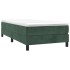 Cama box spring con colchón terciopelo verde oscuro 90x190