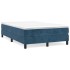 Cama box spring con colchón terciopelo azul oscuro 120x200