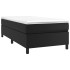 Cama box spring con colchón cuero sintético negro 80x200