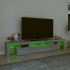 Mueble de TV con luces LED gris Sonoma 230x36,5x40