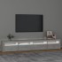 Mueble de TV con luces LED gris hormigón 240x35x40