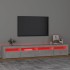 Mueble de TV con luces LED gris hormigón 240x35x40