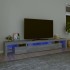 Mueble de TV con luces LED gris Sonoma 260x36,5x40