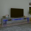 Mueble de TV con luces LED gris Sonoma 260x36,5x40 cm