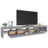 Mueble de TV con luces LED gris Sonoma 260x36,5x40